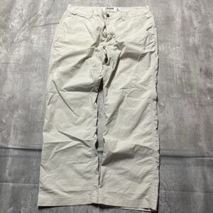 Mountain Khakis Stretch Poplin Pant Slim Fit Ivory Men's 36x30 Creme White